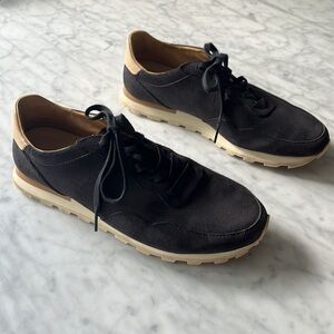 Clae Hoffman Premium Sneakers in Black Waxed Suede